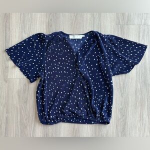 ASTR the label blue polka dot top